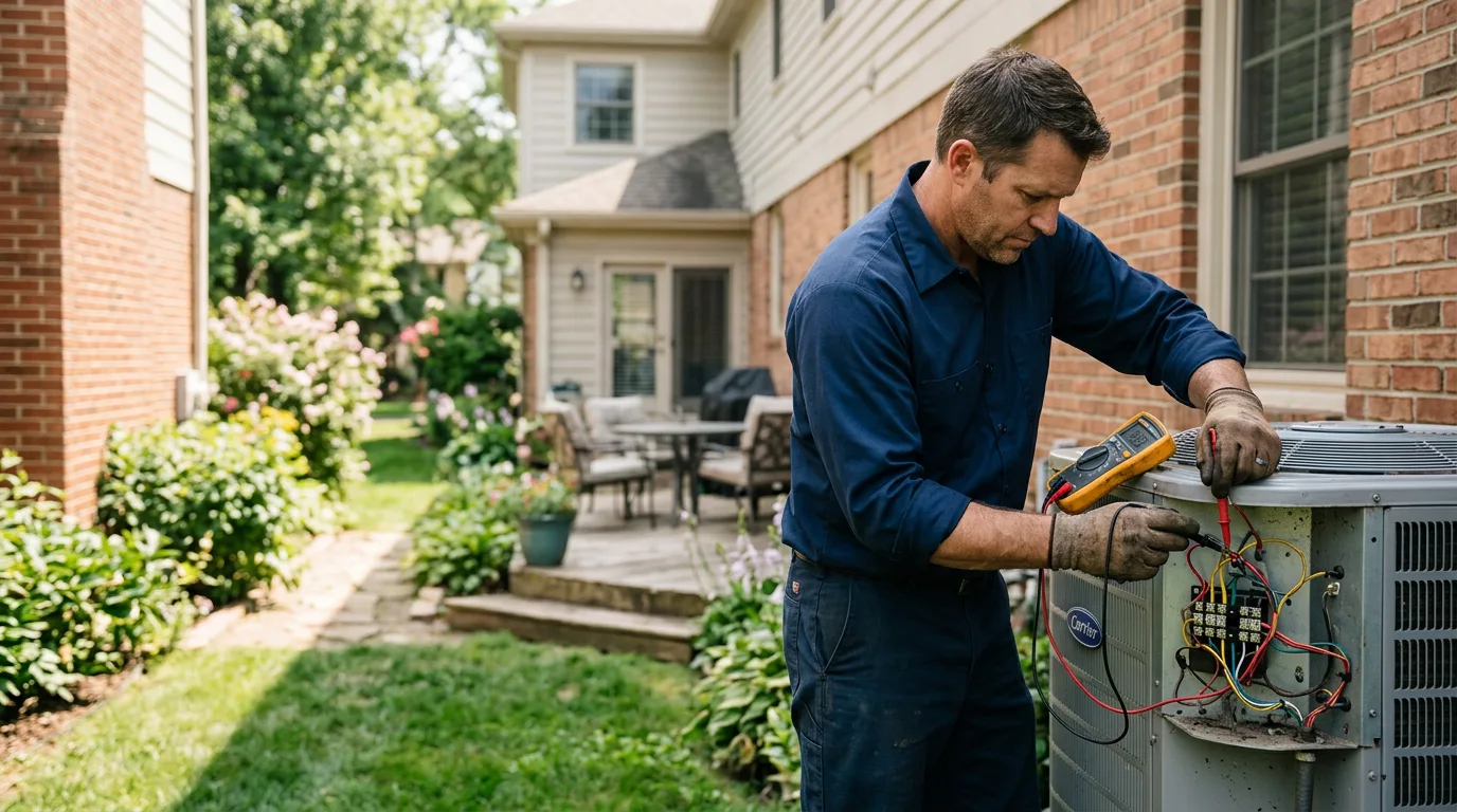 HVAC technician working near Krakow, WI